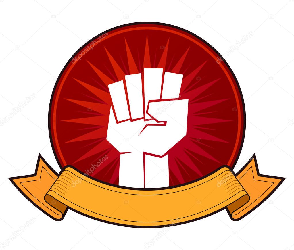 clenched fist vector illustration