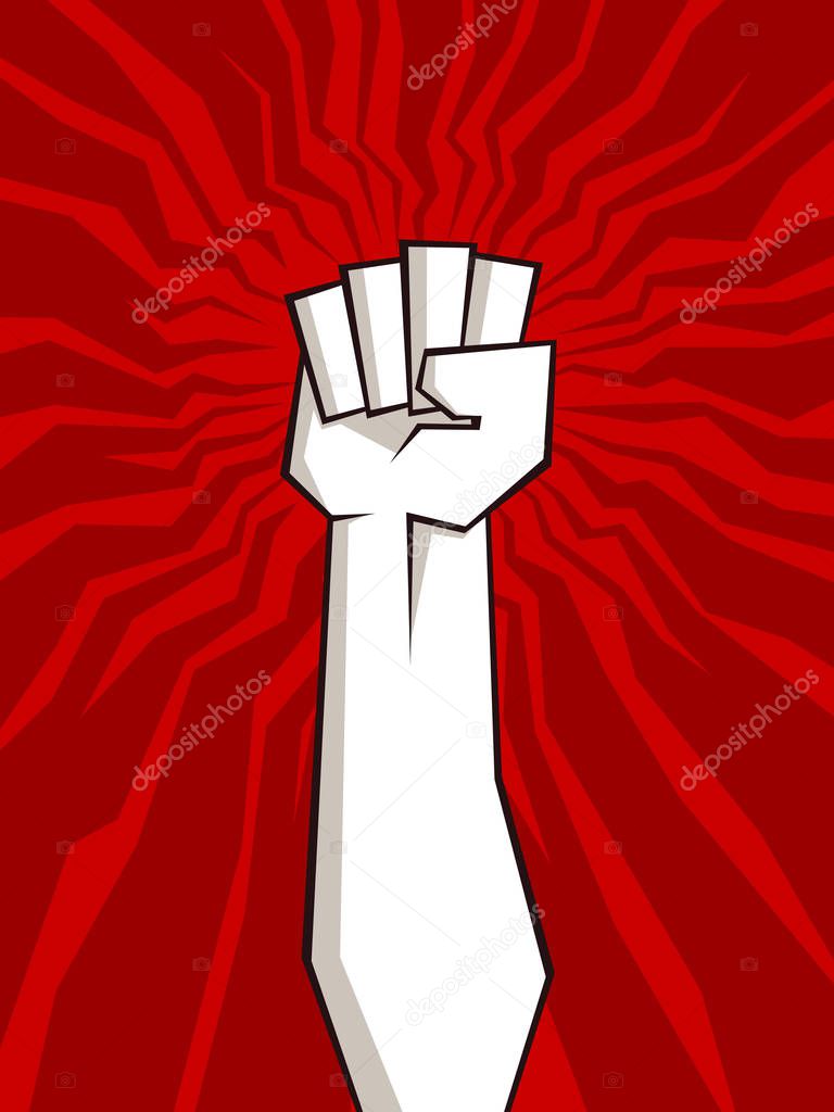 clenched fist vector illustration