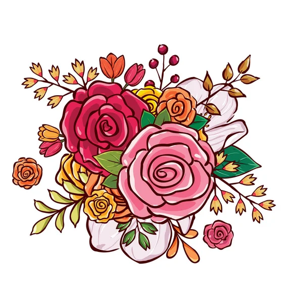Flower bouquet vector illustration — Stock Vector