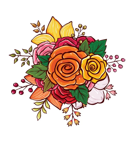 Blumenstrauß Vektor Illustration — Stockvektor