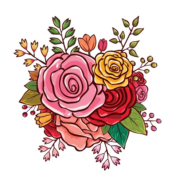Blumenstrauß Vektor Illustration — Stockvektor