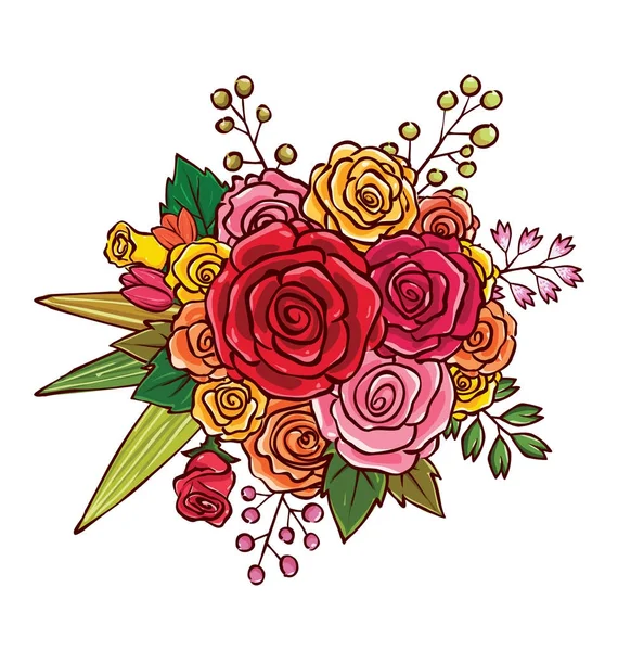 Blumenstrauß Vektor Illustration — Stockvektor