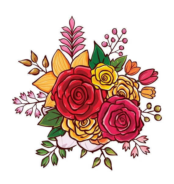 Blumenstrauß Vektor Illustration — Stockvektor