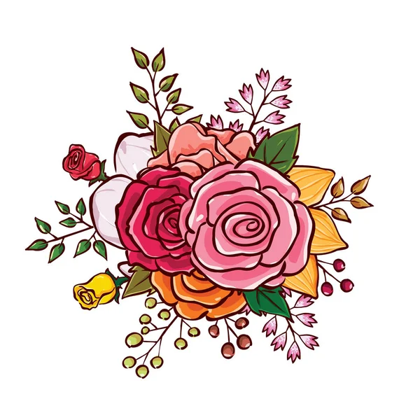 Blumenstrauß Vektor Illustration — Stockvektor