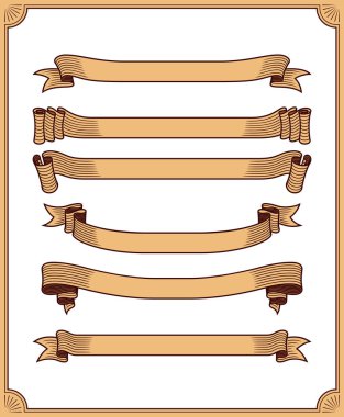 Şerit vektör grafik öğe koleksiyonu