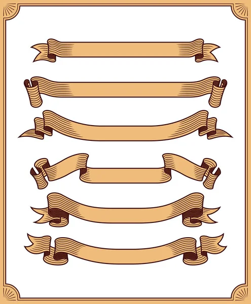 Colección Elementos Gráficos Vectoriales Cinta Retro — Archivo Imágenes Vectoriales