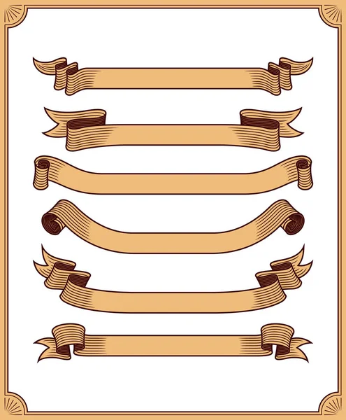 复古丝带矢量图形元素集合 — 图库矢量图片