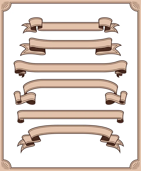 Wstążka Retro Wektor Graficzny Element Kolekcji — Wektor stockowy
