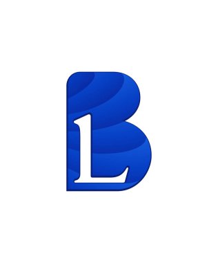 İlk harf logo mektup b negatif boşluk ile