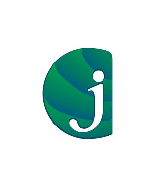 İlk harf logo harfi c negatif boşluk ile