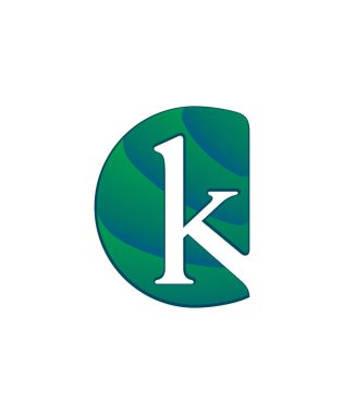 İlk harf logo harfi c negatif boşluk ile