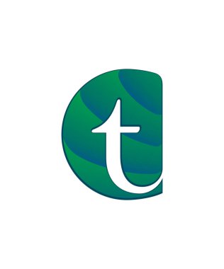 İlk harf logo harfi c negatif boşluk ile