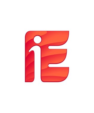 İlk harf logo harf e negatif boşluk ile