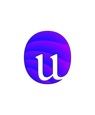 İlk harf logo mektup o negatif boşluk ile