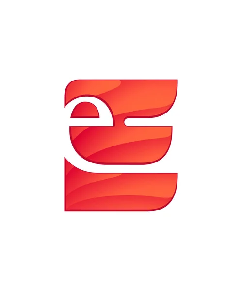 Начальная буква логотипа e с отрицательным пространством — стоковый вектор