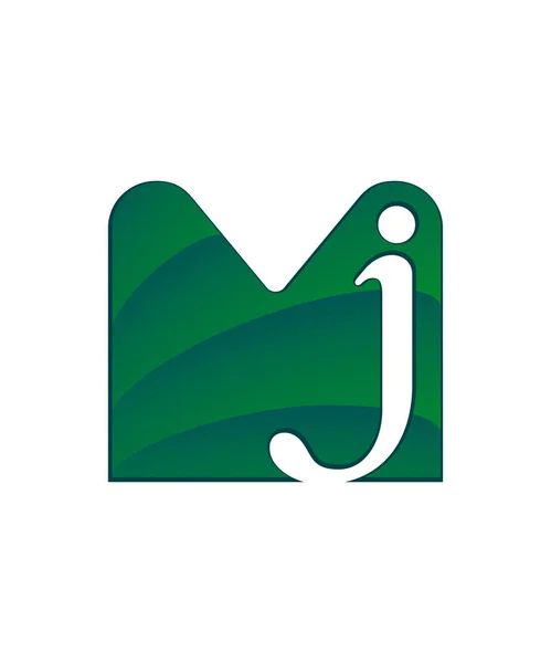 Початкова літера логотип літери m з негативним простором — стоковий вектор