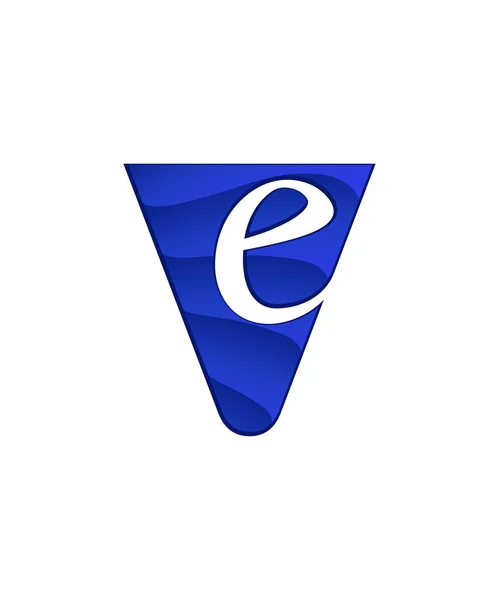 Anfangsbuchstabe Logo Buchstabe v mit negativem Leerzeichen — Stockvektor