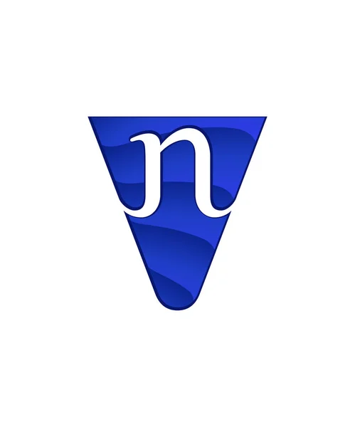İlk harf logo harf v ile negatif boşluk — Stok Vektör