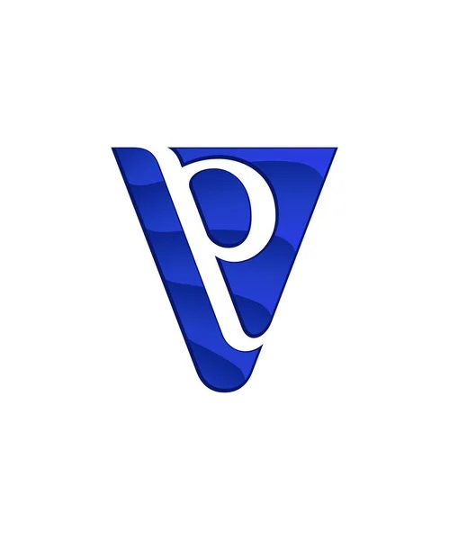Letra inicial logo letra v con espacio negativo — Archivo Imágenes Vectoriales