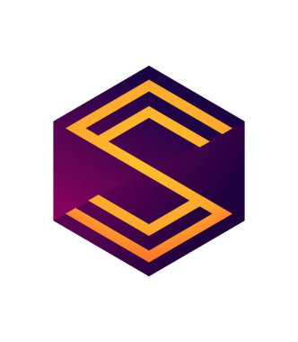 Simpe ve modern logosu s harfi monogram