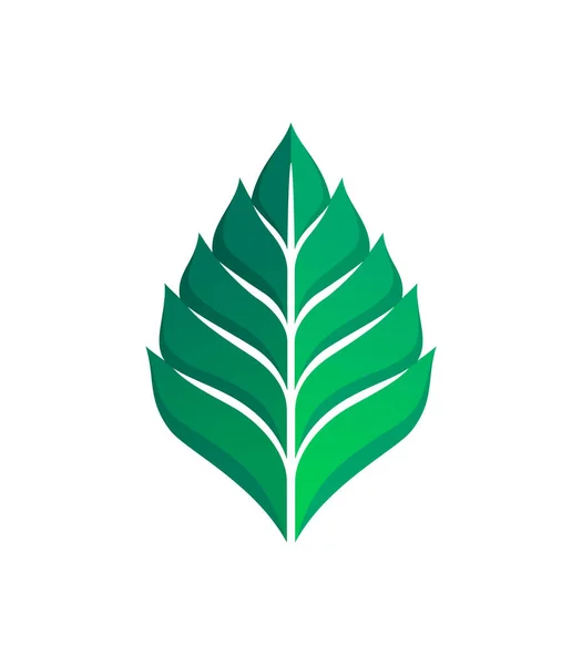 Plantilla creativa del logotipo de la hoja para el diseño del medio ambiente verde y limpio — Vector de stock