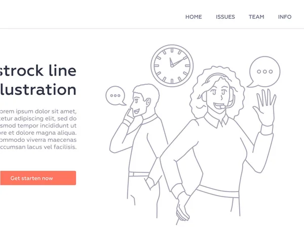 Destekle - modern satır tasarım biçimi web pankartı
