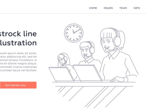 Destekle - modern satır tasarım biçimi web pankartı