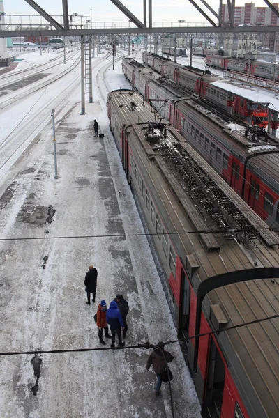 Rusland Novosibirsk 2019 Station Voor Elektrische Treinen Voor Het Vervoer — Stockfoto