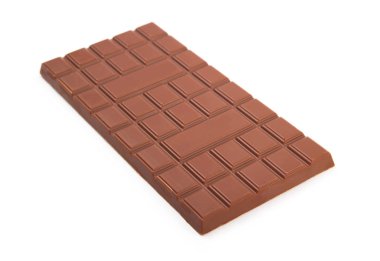 Beyaz arka plan üzerine çikolata