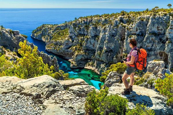 Ünlü Calanques D'En Vau Cassis yakınındaki Marseille, Fransa