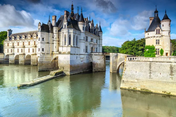 Muhteşem ünlü kale ve Chenonceau, Loire Valley, Fransa, Europe 