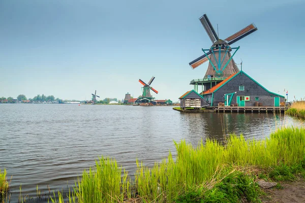 Muhteşem Hollanda turistik köy Zaanse Schans'a, Amsterdam, Hollanda, Europe yakınındaki