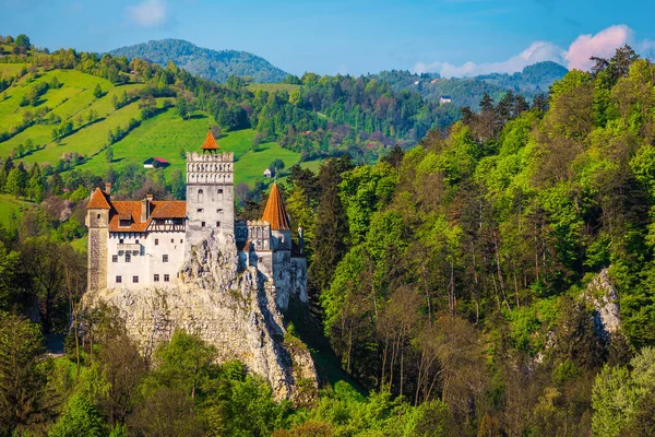 Attraktive Antike Lage Mit Majestätischer Dracula Burg Auf Den Hohen — Stockfoto