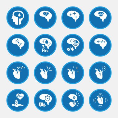 Infographic için kontur hastalığının Icon set. 