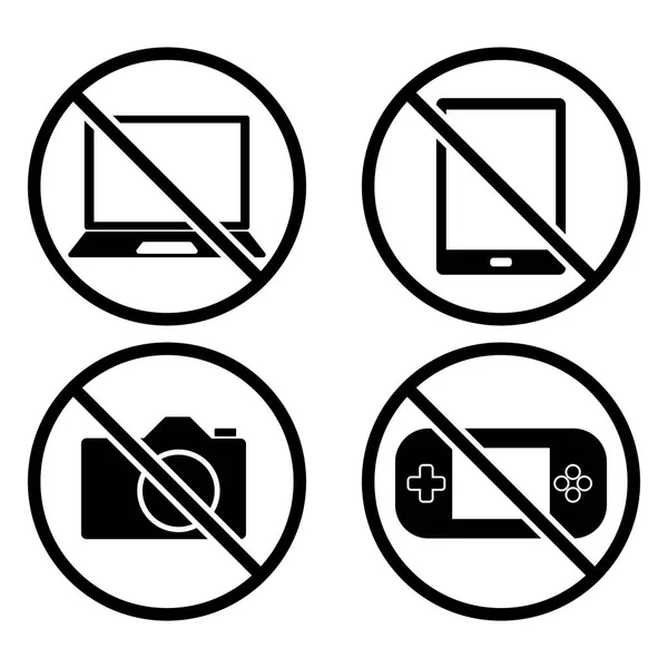 Items not allowed to carry in luggage for boarding. Prohibition — Stock Vector