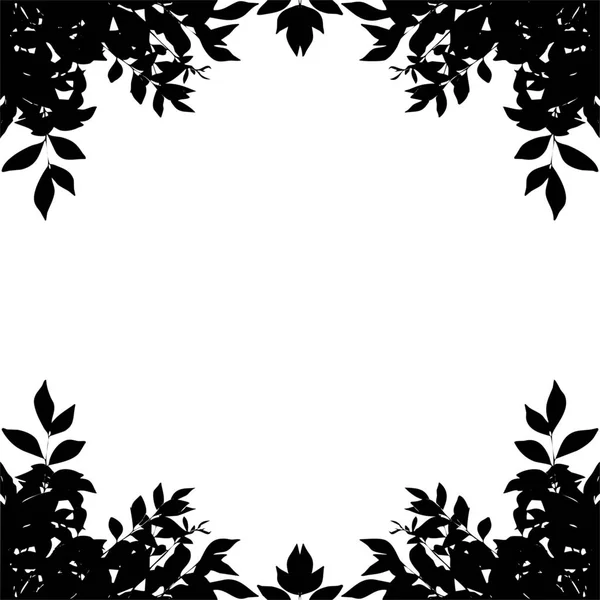 Silhueta de borda foliar isolada sobre fundo branco. Clipping pa — Fotografia de Stock