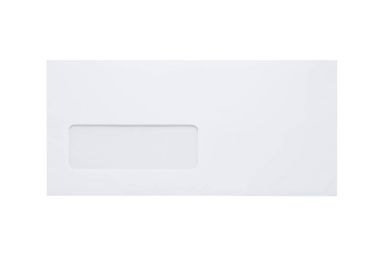 Beyaz arka plan üzerinde izole beyaz zarf. Kırpma yolu inclu