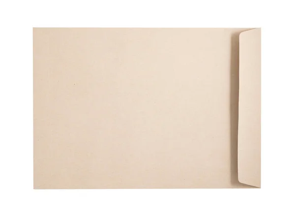Envelope feito reciclar papel isolado em um fundo branco . — Fotografia de Stock