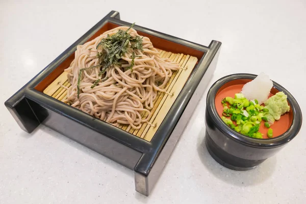 Soba ramen is buckwheat noodles, japanese style food — Stock Photo, Image