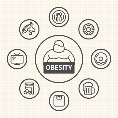 Obezite simgeler kümesi, vektör simgeler