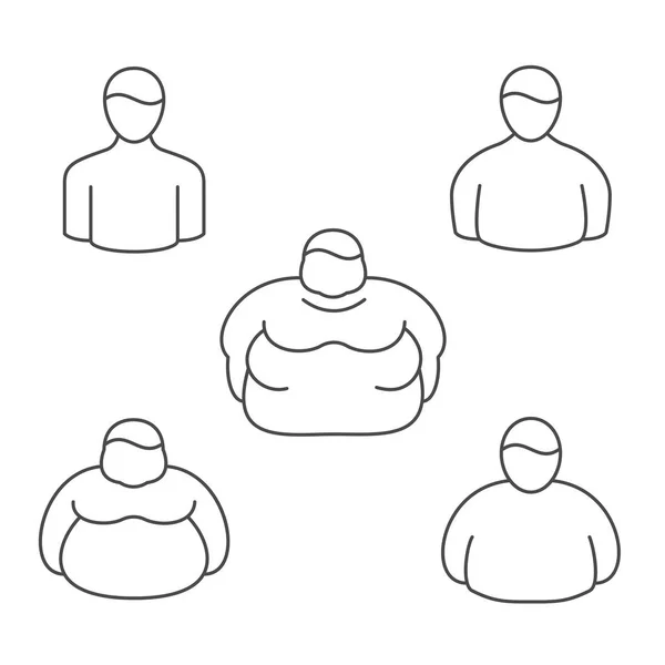 Shape classification of obesity level and physical appearance in — Stock Vector