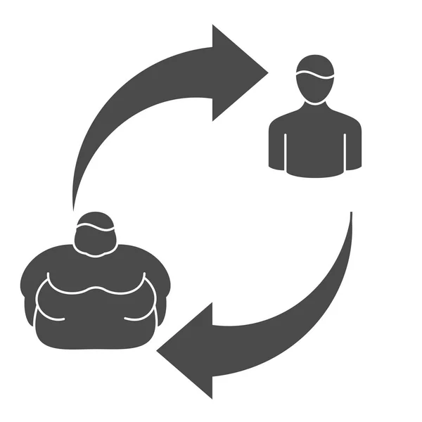 Формирование классификации уровня ожирения и внешнего вида в — стоковый вектор