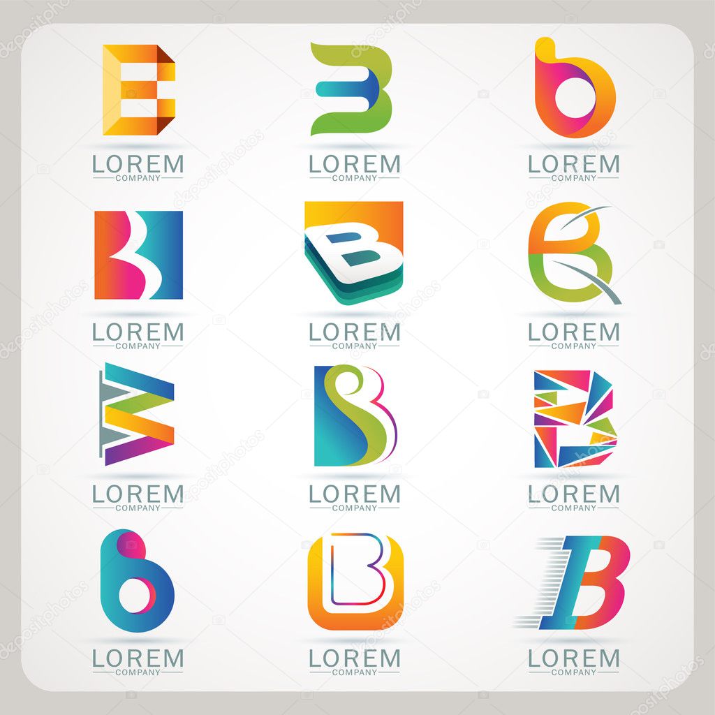 Logo letter  element and Abstract web Icon and globe vector symbol. Unusual sign icon and sticker Set. Graphic design easy editable for Your design. Modern logotype icon.