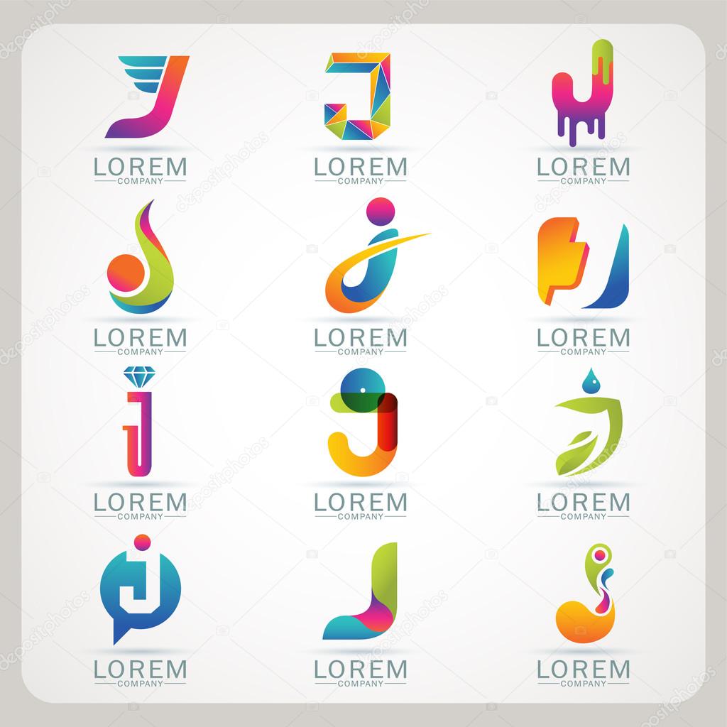 Logo letter  element and Abstract web Icon and globe vector symbol. Unusual sign icon and sticker Set. Graphic design easy editable for Your design. Modern logotype icon.