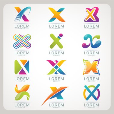 Logo mektup öğesini ve soyut web simgesi