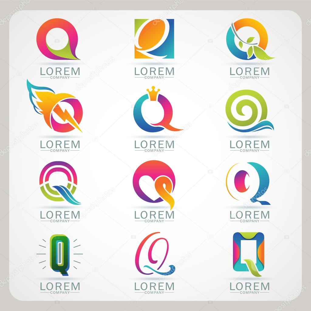 Logo letter element and Abstract web Icon and globe vector symbol. Unusual sign icon and sticker set. Graphic design easy editable for Your design. Modern logotype icon.