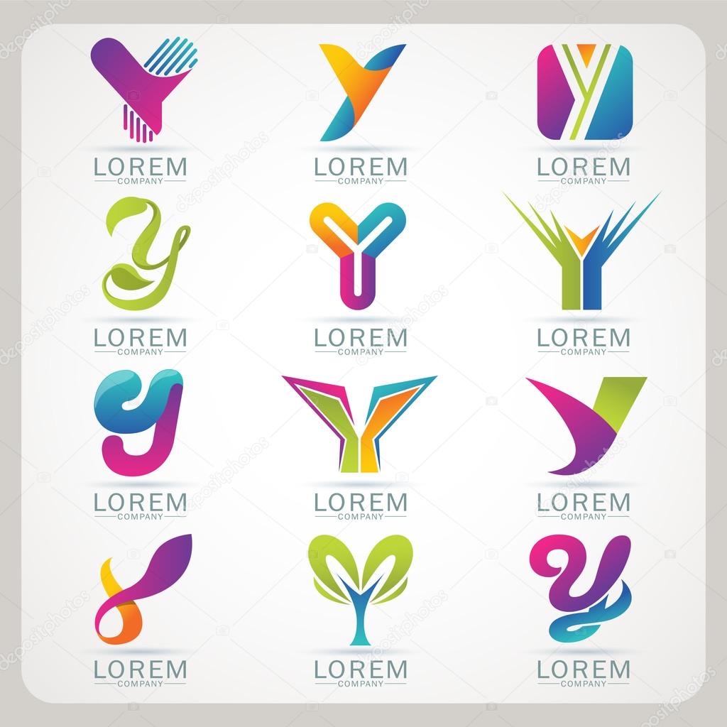 Logo letter element and Abstract web Icon and globe vector symbol. Unusual sign icon and sticker set. Graphic design easy editable for Your design. Modern logotype icon.
