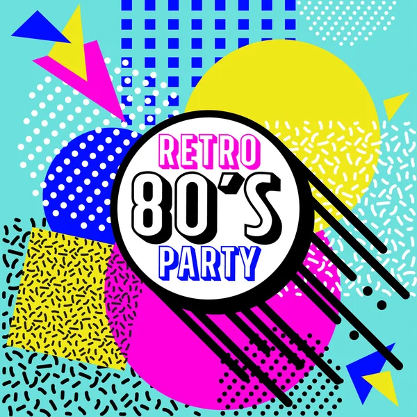 Fonte do alfabeto retro dos anos 80. Vetor alfabeto retrô Cartaz gráfico de estilo antigo. Estilo dos anos oitenta . — Vetor de Stock