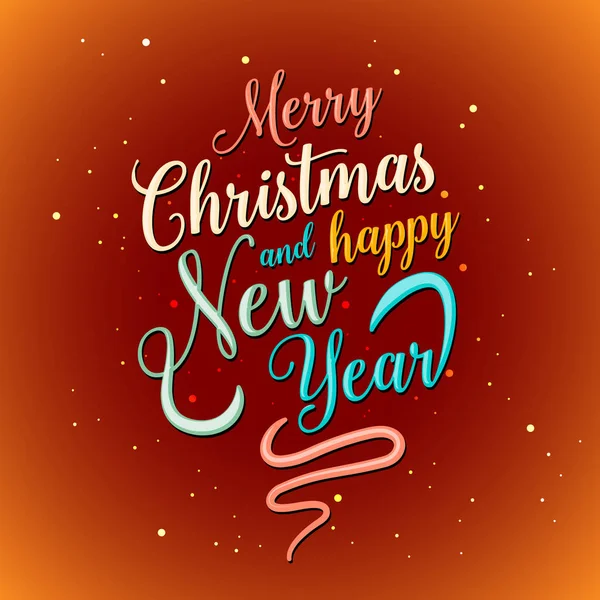 Joyeux Noël et bonne année carte de voeux et bannière — Image vectorielle