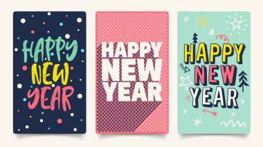 Satılık Web sitesi mobil banner şablon kümesi. Modern ve 80 's, 90 's stil kartpostal ve web afiş.